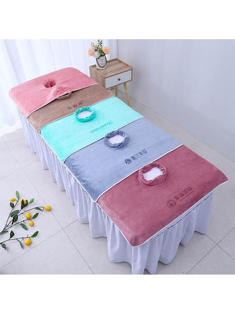 Beauty Salon Bed Cover with Hole, Massage Bed Cover with Hole, Towel with Hole, Bed Sheet with Hole, Bedspread with Hole, Cushion Cover with Hole