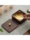 Solid Wood Ashtray with a High-End Feel, Anti-Fly Ash, Suitable for Commercial Use, Office, Home, Living Room, Hotel, Chinese Style with Lid and Magnetic Suction