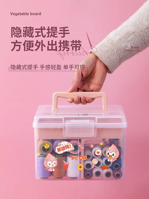 Sewing Box, Household Hand-Sewing Kit, Multi-Functional Storage Box, Portable Sewing Tools, Sewing Thread Box, Small Box