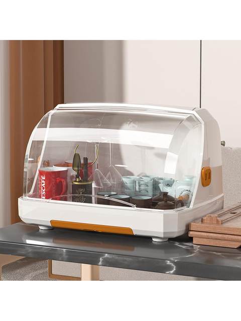 Baby Bottle Storage Box with Cover Dustproof Drying Drain Rack Baby Food Supplement Tableware Storage Box Storage Rack Cabinet