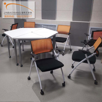 Training table Hexagonal multifunctional combination conference table small and medium colleges and universities trapezoidal triangle discussion desk