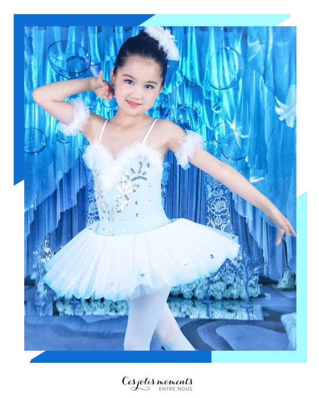 Girls Tutu Princess Dress Trang phục múa ba lê Mẫu giáo Little Swan Dance Quần áo Trang phục Biểu diễn Trang phục - Trang phục