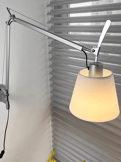 Used ins Italian Tolomeo Arm-Mounted Telescopic Designer Wall Lamp for Living Room, Study, Bedroom, Bedside Reading