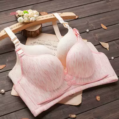 Pregnant women's summer clothing double button open breastfeeding bra gathered comfortable breathable seamless lactating underwear