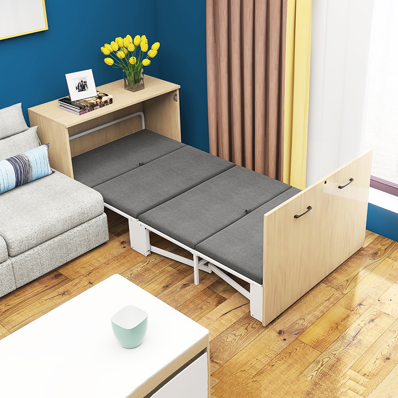 Yunsi multifunctional invisible bed with desk and cabinet integrated small apartment telescopic widening folding bed lunch break bed hardware