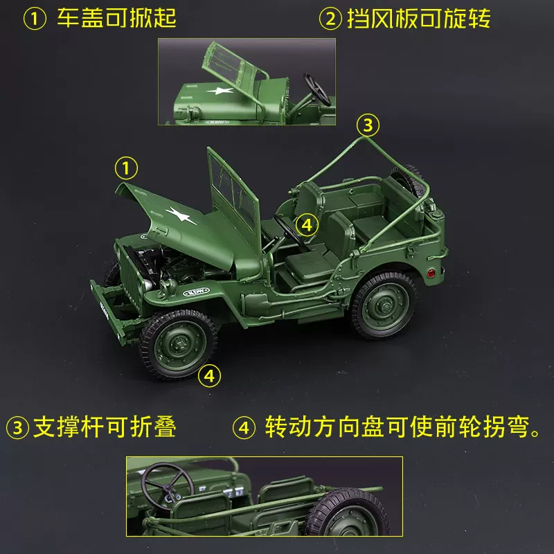 Игрушечный военный автомобиль Caddywick из сплава, тактический джип/хаммер, 20×8×6 см