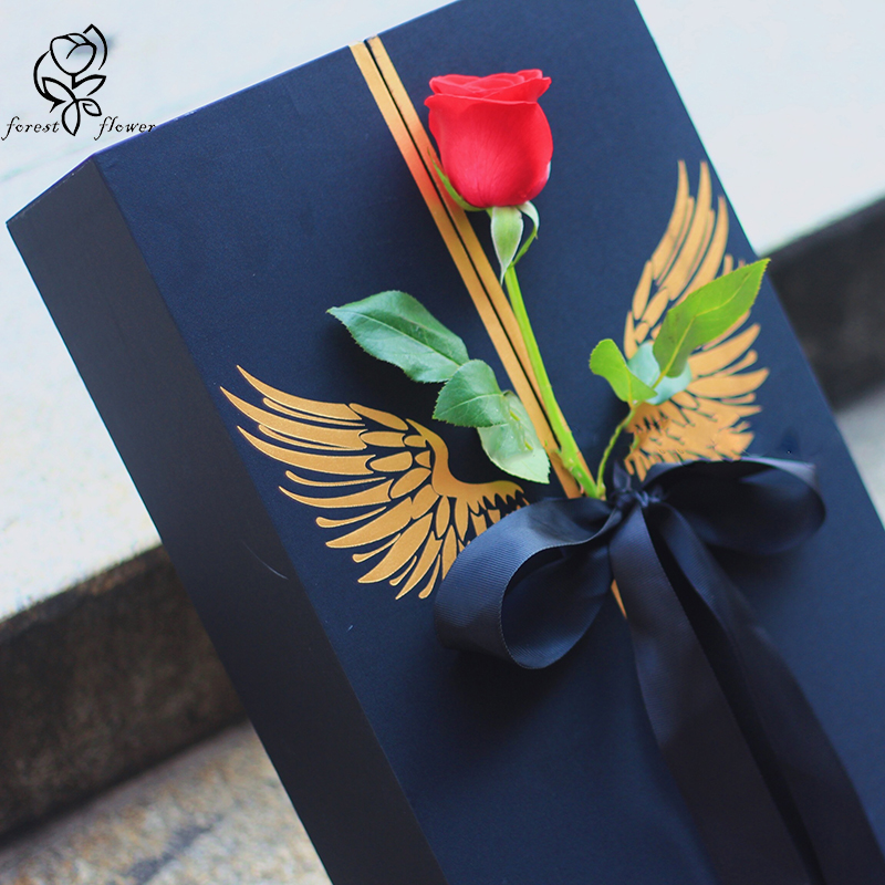Blazing angel gift box Batman gift box Florist supplies Rose box Shaking net Red gift box smoke to send boyfriend