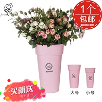 New style flower bucket flower bucket flower Flower bucket plastic flower bucket wake up flower bucket home Flower tube flower tube flower Flower