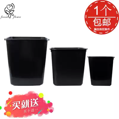Black square bucket new French big flower bucket large flower bucket wake up flower bucket plastic flower bucket bucket flower Flower bucket