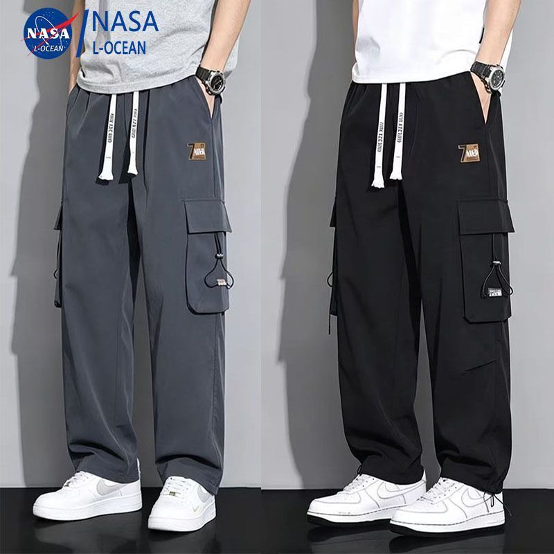 Spring, Autumn and Summer Trendy Multi-Pocket Cargo Casual Pants for Students, Loose Fit, Large Size, Wide-Leg Straight Long Pants for Men Spring, Autumn and Summer Trendy Multi-Pocket Cargo Casual Pants for Students, Loose Fit, Large Size, Wide-Leg Straight Long Pants for Men