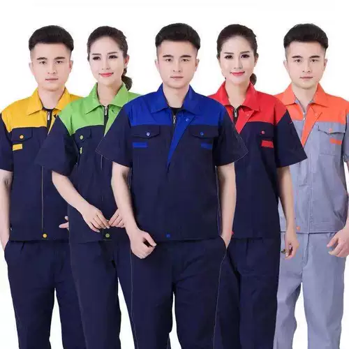 Летний комбинезон подходит для мужчин и женщин, износостойкая униформа для работы, короткий рукав