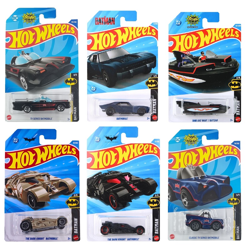 2026 Hot Wheels Hot Little Sports Car Batmobile Batmobile Alloy Car Model Children's Toy Batman