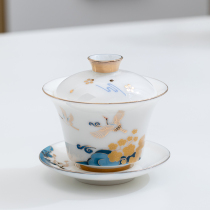 Chenxiang Gai bowl tea cup ceramic three talent Bowl single not hot hand kung fu tea set Tea Bowl home respect tea cup big