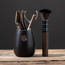 Tea ceremony 6 gentleman tea making tools set ebony tea ceremony tea ceremony equipment tea ceremony six gentlemen tea set accessories