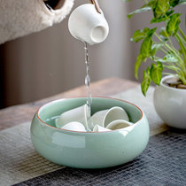 Tea wash large extra large pen wash water Tea Bowl ceramic kung fu tea set accessories tea ceremony zero with household tea tray