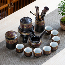 Lazy Stone Mill bubble teapot semi-automatic tea set household simple ceramic kung fu tea cup set modern tea maker