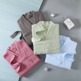 Хлопковый тонкий быстросохнущий банный халат подходит для мужчин и женщин для влюбленных