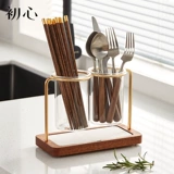 初心 Система хранения из сандалового дерева, палочки для еды, коробка для хранения для домашнего использования, ложка, прозрачная сушилка