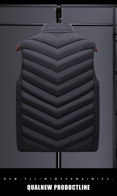 Mùa thu đông mới nam cổ đứng áo vest cotton sưởi ấm áo vest sưởi ấm bằng điện USB an toàn thông minh phù hợp với nhiệt độ không đổi áo sưởi ấm bằng pin