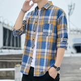 Осенняя трендовая универсальная рубашка, в корейском стиле, облегающий крой