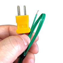 TP02 green flat plug temperature wire k-type thermocouple