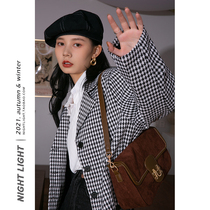 Night Light Retro Giobird Style Suit Women Inglust Temperament College Wind Down 2021 Winter New Chic Coats