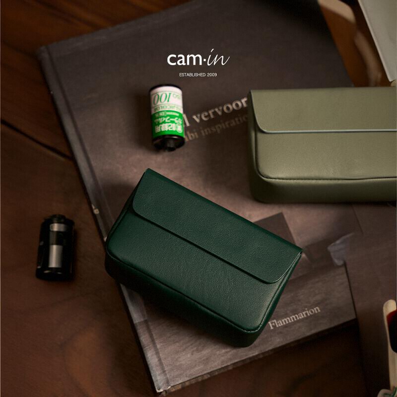 Cam-In Genuine Leather Camera Bag Clutch Storage Bag Suitable for Sony Black Card Ricoh Gr4/Gr3X Protective Leather Case