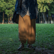 Crisis Youth Broadlegged Pants Men Loose Straight Barrel Day Ensemble Retro 100 Hitch Low Crotch Down 80% Pants Student Casual Pants Tide