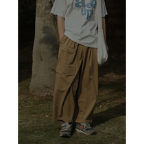 Crisis youth casual pants mens spring loose Japanese wear Tide brand straight tube loose Joker overalls pants wide legs tide