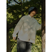 Crisis youth particle sense front short back long shirt male Japanese retro loose casual bottom shirt shirt tide