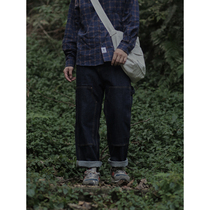 Crisis Youth Retro Edit line original color overwork jeans Mens and womens Day Department Loose Straight Silo Casual Long Pants