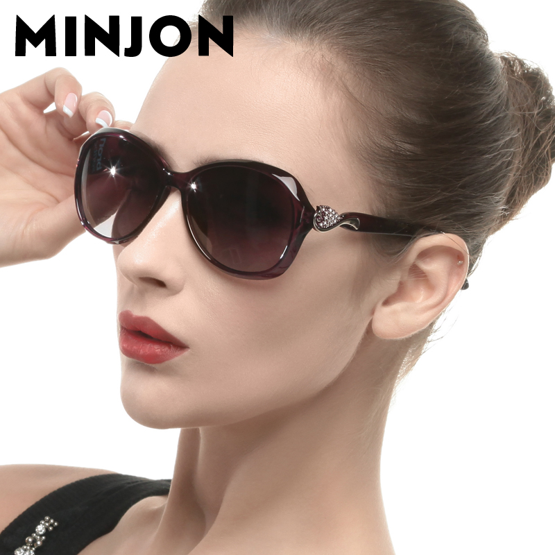 Round face sunglasses female UV sunglasses fashionably thin face elegant polarized sunglasses can be matched with myopia