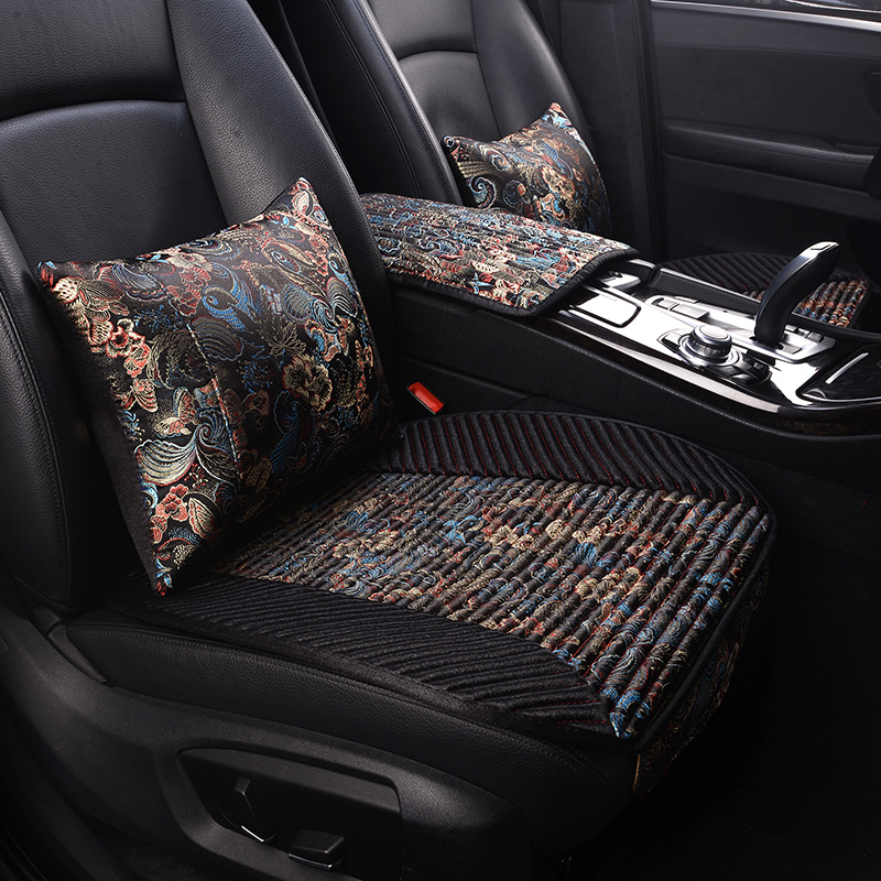 Car cushion three-piece set of four seasons pad summer cool pad Single piece single main driving rear seat butt pad No backrest