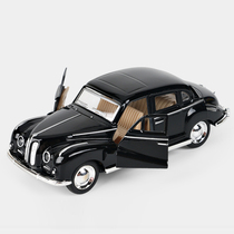 Back force inertia double door simulation retro alloy car model boy cake baking ornaments childrens toys