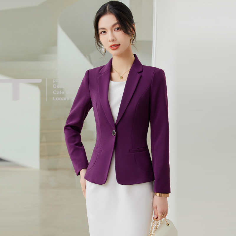 Purple Blazer for Women, Spring and Autumn 2026 New Style, Elegant Socialite High-End Goddess Style Slim Fit Autumn Blazer