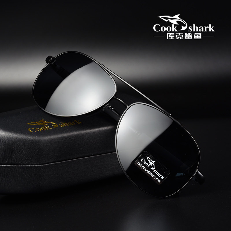 Cook Shark Polarizer color sunglasses male driver fishing sunglasses daily and night driving special glasses