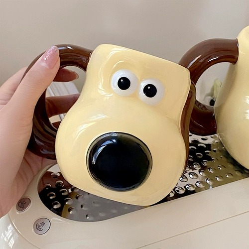 Корейский мультфильм Invincible Boss Dog Ceramic Cup Cup Cup Cup Cuf Cufe Coffe