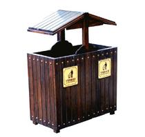 Anticorrosive Wood classification trash can retro trash bin scenic spot creative trash can park community outdoor trash can