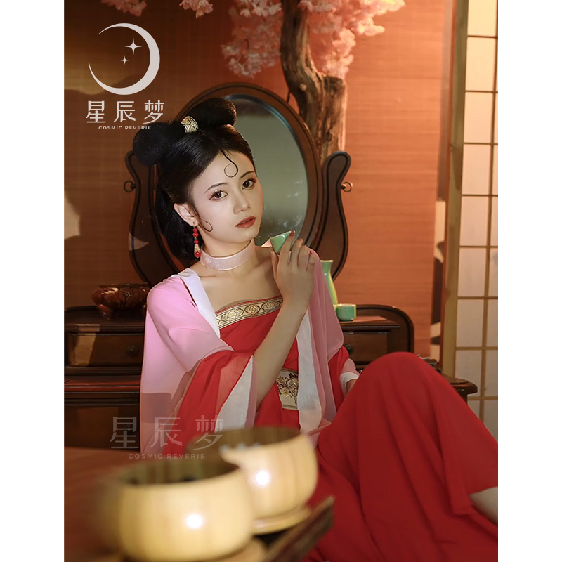 Tatyana cos conserved little orange with the same style Han suit female adult ancient style long style ancient wind performance clothing dance clothes spot-Taobao