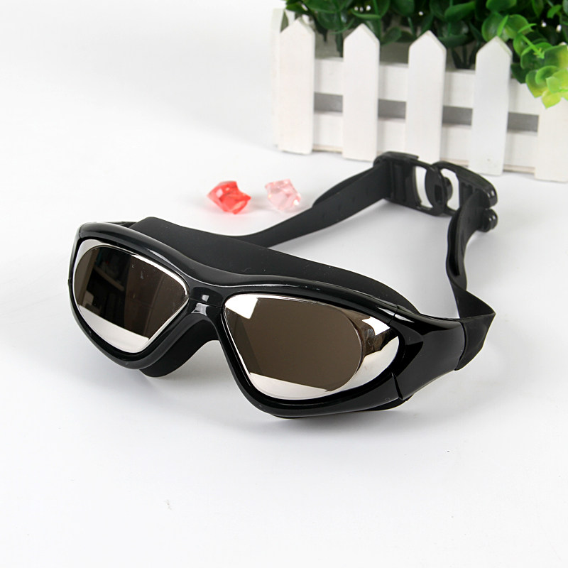 South Korean fashion swimming goggles big frame myopia high definition waterproof anti-fog swimming glasses male and female adult snorkeling equipment