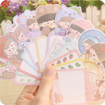 Pocket can stand sticky notes Korean ins cute cartoon girl note stickers this student message index Post