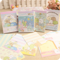Cartoon notes cute non-sticky note paper girl students can tear portable small book memo message post