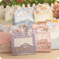 Alien layered sticky note book Girl n post message sticker note paper cute portable tear notepad index sticker
