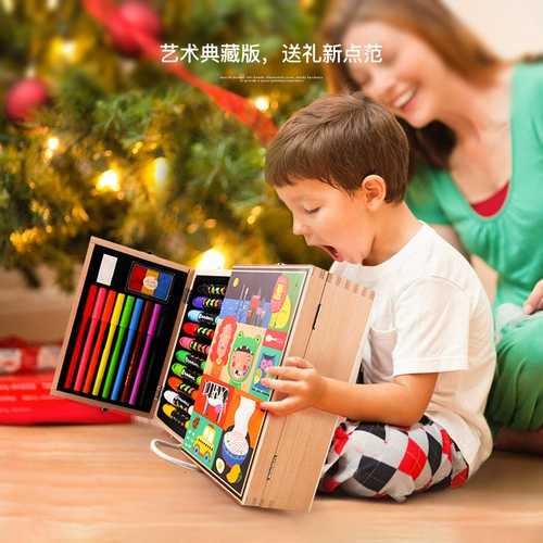 Детский комплект для рисования для детского сада, мелки, акварель, канцтовары, обучающая подарочная коробка