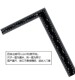 30X20Cm Corner Ruler Black Right Angle Ruler Measuring Tool 90 Degree Japanese Style Ruler Multifunctional L-Shaped Corner Ruler