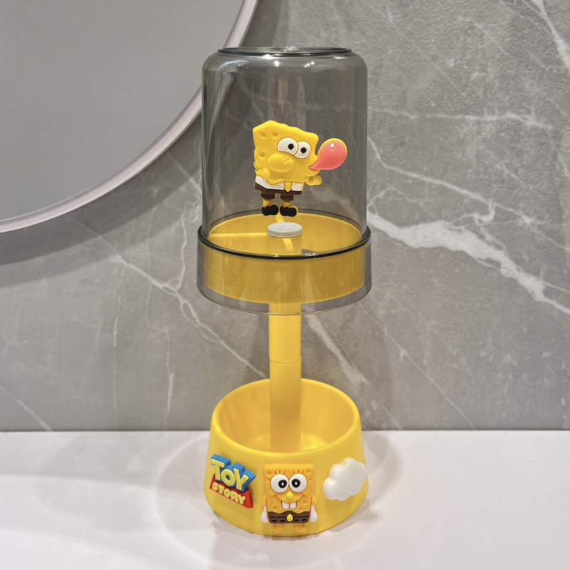 Children's mouthwash cup toothbrush rack Home toilet free of punching cute cartoon toothpaste toothbrush containing cup stand-Taobao