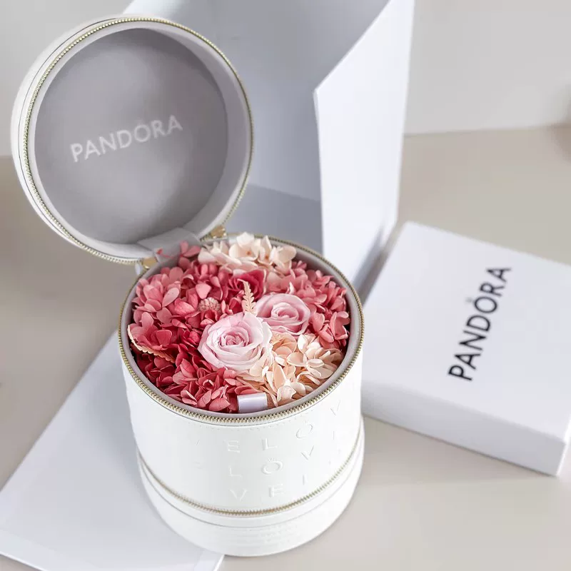 Pandora, ring, necklace from pearl, gift box, storage system