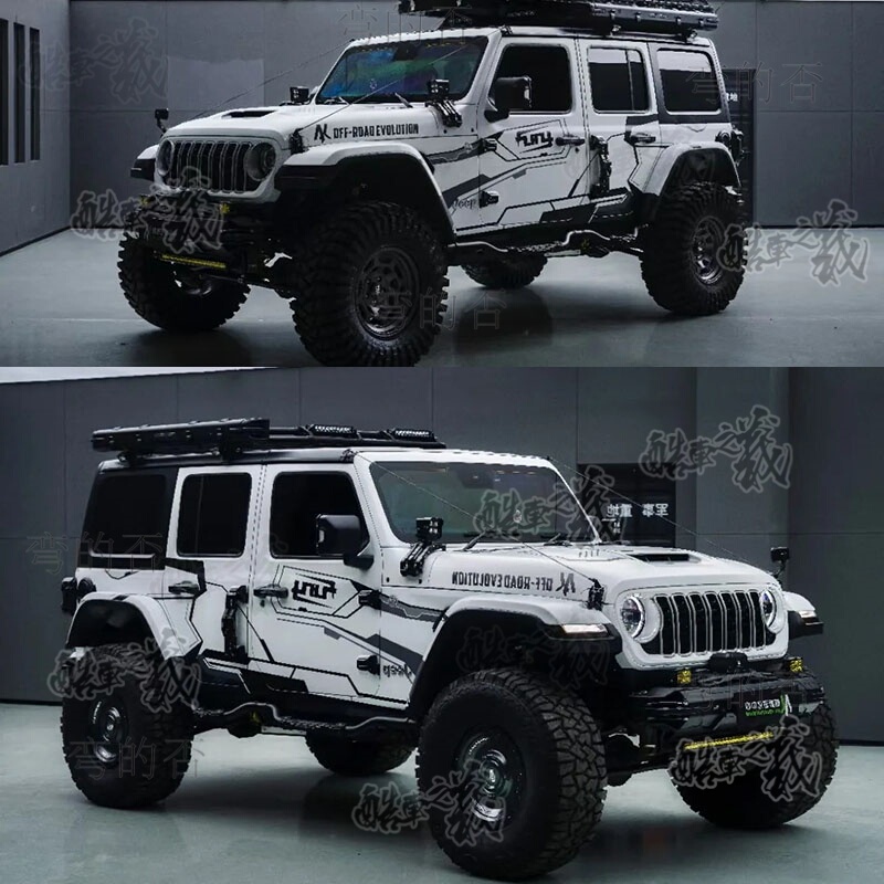 Suitable for Jeep Wrangler Car Decals, Beijing B40 Tank 300 Gundam Mecha Modified Off-Road Body Stickers
