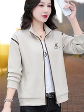 Authentic Jordan standing collar cardigan sweater jacket for women's spring and autumn 2024 new casual sports mom spring clothing for women