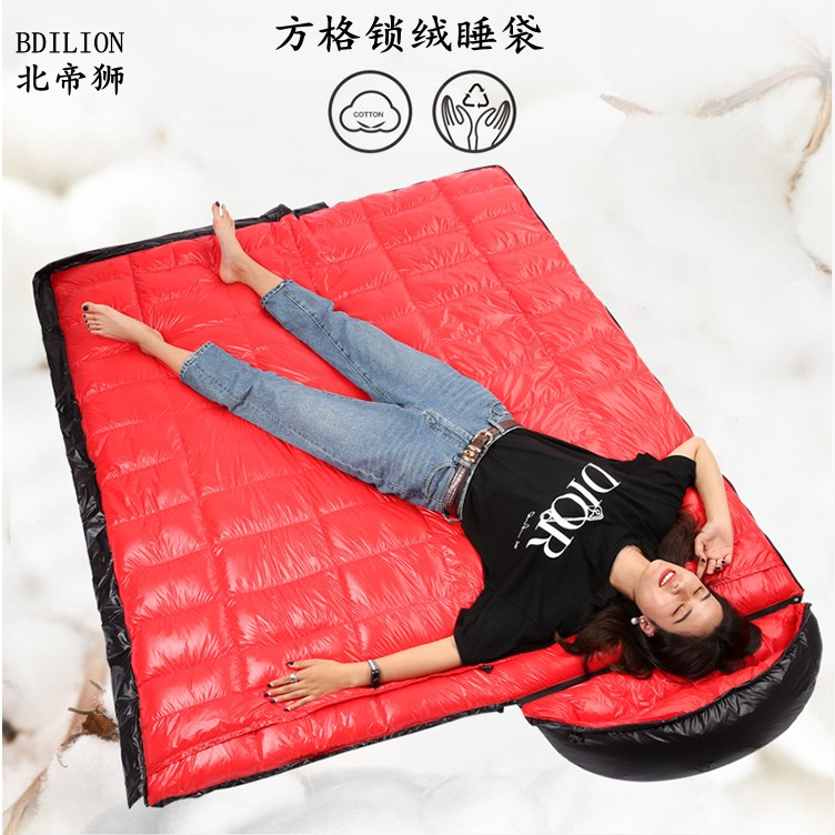Outdoor Autumn Winter Sleeping Bag Adult Down Super Light Camping Indoor Thickening warm and chill-proof Spliced Down Sleeping Bag-Taobao